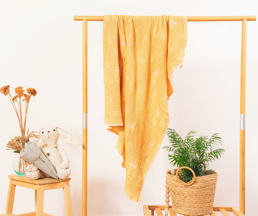 100% Cotton Woven Blanket (Unicorn) - LEYL&ARI