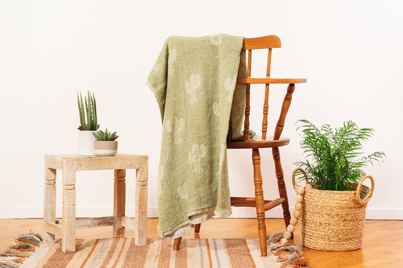 100% Natural woven blanket, Muslin swaddle, Turkish Cotton Toddler Blanket, 54”X54”, Lightweight, Breathable, Soft, Multifunctional Use - Leylandari